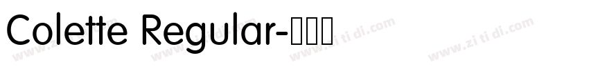 Colette Regular字体转换